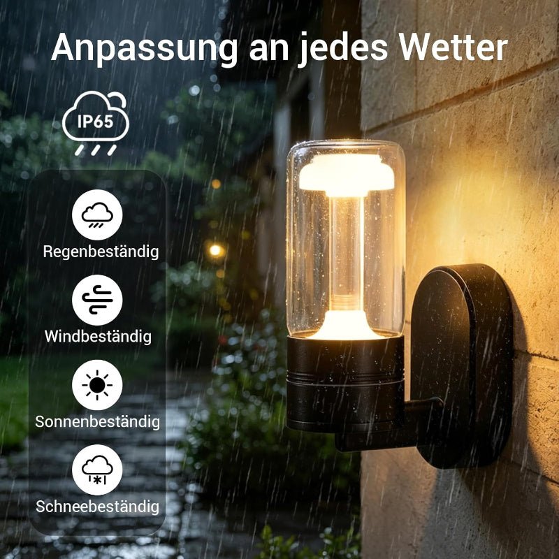 Homefire LED Wandleuchte Aussen Wandlampe - Außenlampe Schwarz IP65 Wasserdichte Außenwandleuchte 10W 3000K Aussenlampe Außenbeleuchtung Hauswand Terrasse Haus Treppenhaus Flur - Homefire