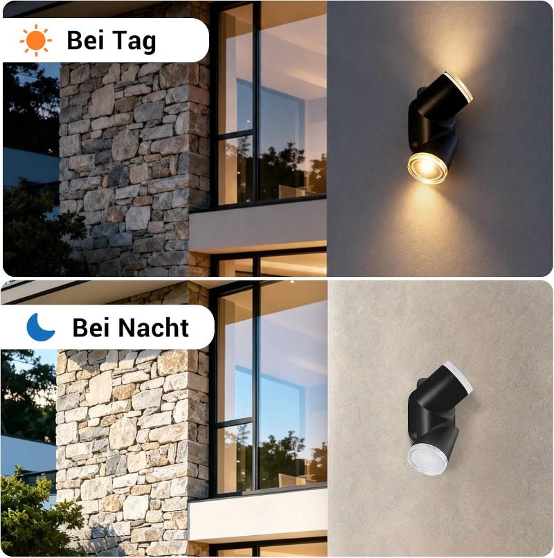 Homefire LED Wandleuchte Außenleuchte Wand - Außenwandleuchte IP65 Up Down 10W 3000K Wandbeleuchtung Aussenleuchten Hauswand Wandlichter für Garten Terrasse Haus Treppenhaus Balkon Eingang - Homefire