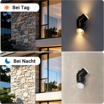 Homefire LED Wandleuchte Außenleuchte Wand - Außenwandleuchte IP65 Up Down 10W 3000K Wandbeleuchtung Aussenleuchten Hauswand Wandlichter für Garten Terrasse Haus Treppenhaus Balkon Eingang - Homefire