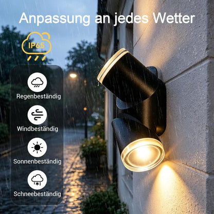 Homefire LED Wandleuchte Außenleuchte Wand - Außenwandleuchte IP65 Up Down 10W 3000K Wandbeleuchtung Aussenleuchten Hauswand Wandlichter für Garten Terrasse Haus Treppenhaus Balkon Eingang - Homefire