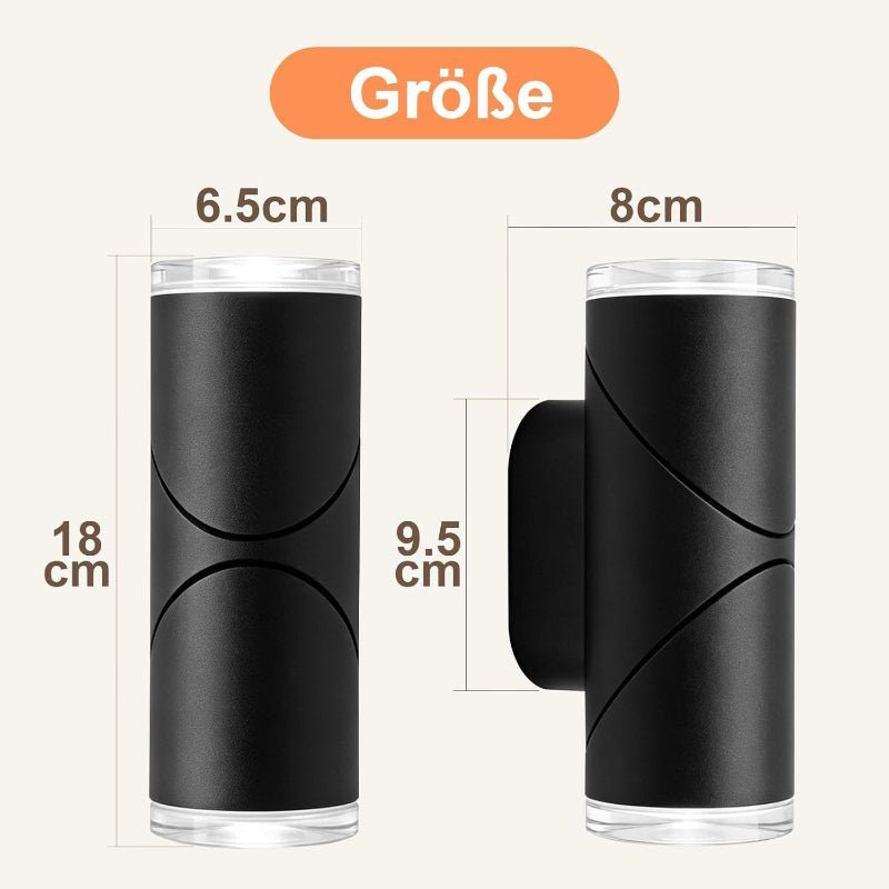 Homefire LED Wandleuchte Außenleuchte Wand - Außenwandleuchte IP65 Up Down 10W 3000K Wandbeleuchtung Aussenleuchten Hauswand Wandlichter für Garten Terrasse Haus Treppenhaus Balkon Eingang - Homefire