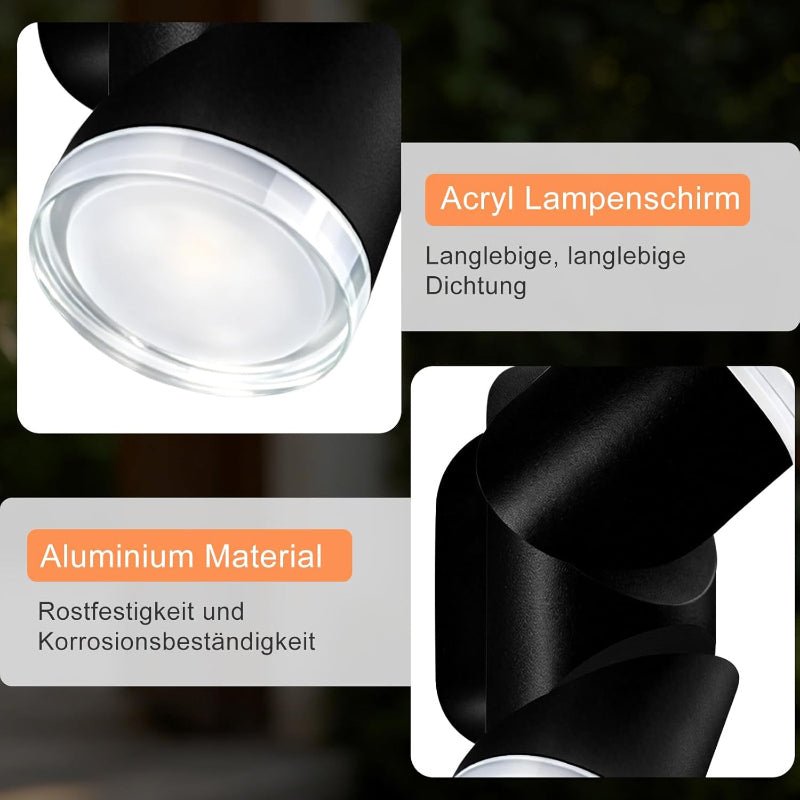Homefire LED Wandleuchte Außenleuchte Wand - Außenwandleuchte IP65 Up Down 10W 3000K Wandbeleuchtung Aussenleuchten Hauswand Wandlichter für Garten Terrasse Haus Treppenhaus Balkon Eingang - Homefire
