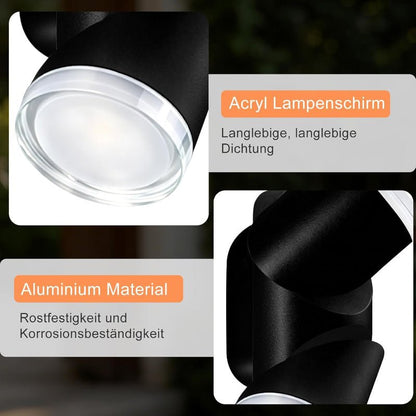 Homefire LED Wandleuchte Außenleuchte Wand - Außenwandleuchte IP65 Up Down 10W 3000K Wandbeleuchtung Aussenleuchten Hauswand Wandlichter für Garten Terrasse Haus Treppenhaus Balkon Eingang - Homefire