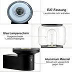 Homefire LED Wandleuchte Innen & Aussen - Wandbeleuchtung E27 Terrassenbeleuchtung IP65 Wandlampe Hauswand AußEnlampe Wand Outdoor Wall AußEnleuchte Balkon Schlafzimmer MAX.40W ohne Leuchtmittel - Homefire
