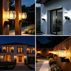 Homefire LED Wandleuchte Innen & Aussen - Wandbeleuchtung E27 Terrassenbeleuchtung IP65 Wandlampe Hauswand AußEnlampe Wand Outdoor Wall AußEnleuchte Balkon Schlafzimmer MAX.40W ohne Leuchtmittel - Homefire
