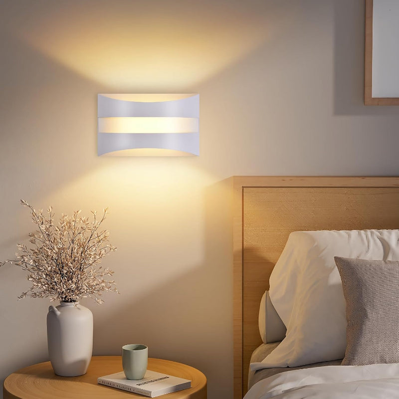 Homefire LED Wandleuchte Innen Schwarz - Wandlampe Up and Down Leuchten 5W 3000K Warmweiß Wandleuchten Industrial Treppenhaus Beleuchtung Aus Metall+Acryl Wandbeleuchtung für Flur Schlafzimmer Küche - Homefire