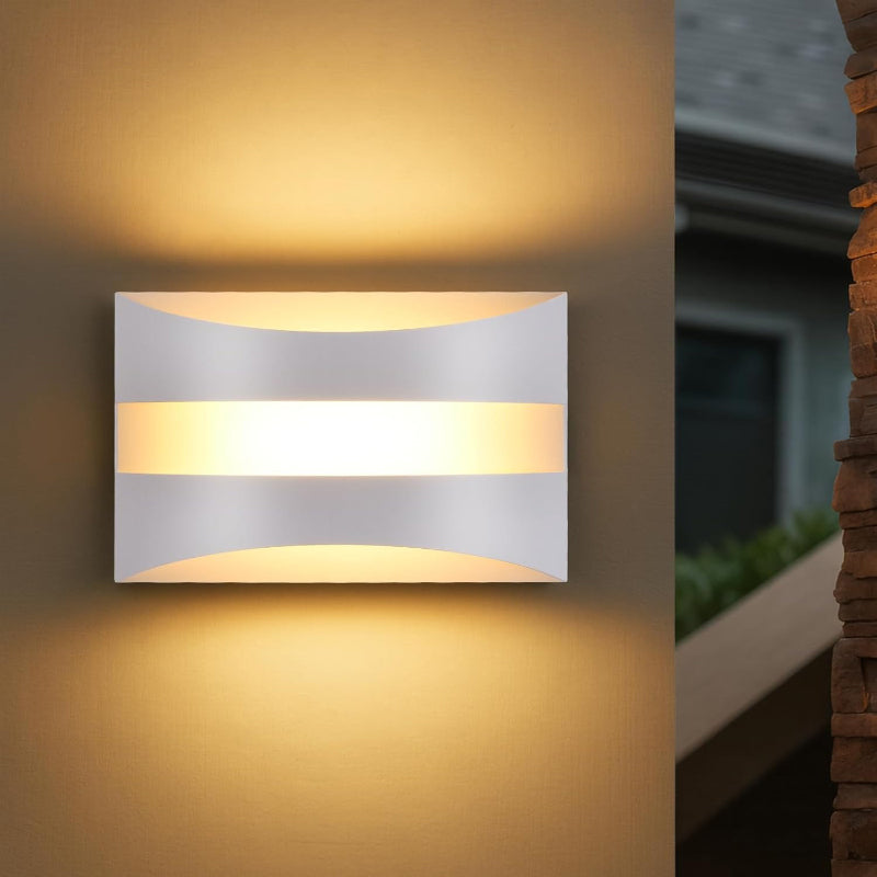 Homefire LED Wandleuchte Innen Schwarz - Wandlampe Up and Down Leuchten 5W 3000K Warmweiß Wandleuchten Industrial Treppenhaus Beleuchtung Aus Metall+Acryl Wandbeleuchtung für Flur Schlafzimmer Küche - Homefire