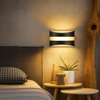 Homefire LED Wandleuchte Innen Schwarz - Wandlampe Up and Down Leuchten 5W 3000K Warmweiß Wandleuchten Industrial Treppenhaus Beleuchtung Aus Metall+Acryl Wandbeleuchtung für Flur Schlafzimmer Küche - Homefire