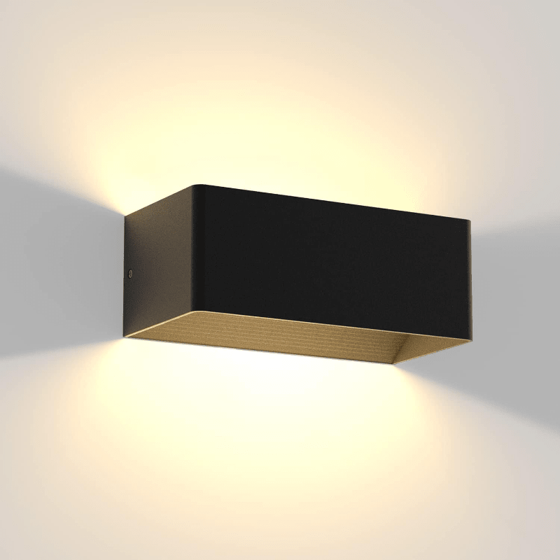 Homefire LED Wandleuchte Innen Wandlampe - 5W Wandbeleuchtung Schwarz Wandstrahler Up Down Flurlampe Wand Treppenlampe Einstellbarer Strahl 3000K Warmweiß für Schlafzimmer Treppenhaus Flur Wohnzimmer [Energieklasse F] - Homefire