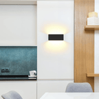 Homefire LED Wandleuchte Innen Wandlampe - 5W Wandbeleuchtung Schwarz Wandstrahler Up Down Flurlampe Wand Treppenlampe Einstellbarer Strahl 3000K Warmweiß für Schlafzimmer Treppenhaus Flur Wohnzimmer [Energieklasse F] - Homefire