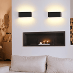 Homefire LED Wandleuchte Innen Wandlampe - 5W Wandbeleuchtung Schwarz Wandstrahler Up Down Flurlampe Wand Treppenlampe Einstellbarer Strahl 3000K Warmweiß für Schlafzimmer Treppenhaus Flur Wohnzimmer [Energieklasse F] - Homefire