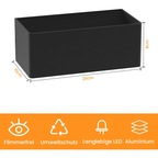 Homefire LED Wandleuchte Innen Wandlampe - 5W Wandbeleuchtung Schwarz Wandstrahler Up Down Flurlampe Wand Treppenlampe Einstellbarer Strahl 3000K Warmweiß für Schlafzimmer Treppenhaus Flur Wohnzimmer [Energieklasse F] - Homefire