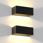 Homefire LED Wandleuchte Innen Wandlampe - 5W Wandbeleuchtung Schwarz Wandstrahler Up Down Flurlampe Wand Treppenlampe Einstellbarer Strahl 3000K Warmweiß für Schlafzimmer Treppenhaus Flur Wohnzimmer [Energieklasse F] - Homefire