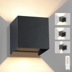 Homefire LED Wandleuchte innen Wandlampe aussen: 2er Set Außenwandleuchte Schwarz Up Down Aussenlampe Wand mit austauschbarer G9 IP65 Außenleuchte Außenlampe 3000K Aussen Wandbeleuchtung für Hauswand [Energieklasse F] - Homefire
