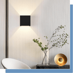 Homefire LED Wandleuchte innen Wandlampe aussen: 2er Set Außenwandleuchte Schwarz Up Down Aussenlampe Wand mit austauschbarer G9 IP65 Außenleuchte Außenlampe 3000K Aussen Wandbeleuchtung für Hauswand [Energieklasse F] - Homefire