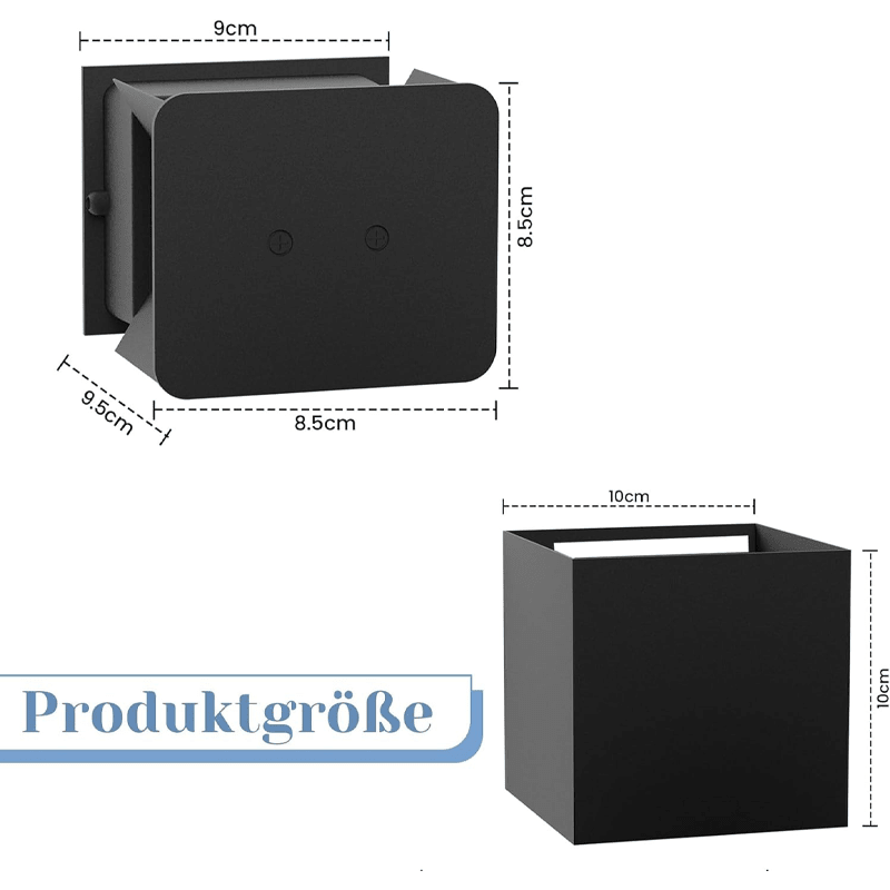 Homefire LED Wandleuchte innen Wandlampe aussen: 2er Set Außenwandleuchte Schwarz Up Down Aussenlampe Wand mit austauschbarer G9 IP65 Außenleuchte Außenlampe 3000K Aussen Wandbeleuchtung für Hauswand [Energieklasse F] - Homefire