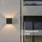 Homefire LED Wandleuchte Innen Wandlampe - Aussenlampe Schwarz Gold Wandbeleuchtung Aussen Außenwandleuchte Up Down IP65 Wandstrahler 3000K Warmweiß Außenlampe G9 für Hauswand Treppenhaus Flur Garten [Energieklasse F] - Homefire