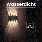 Homefire LED Wandleuchte Innen Wandlampe - Aussenlampe Schwarz Wandbeleuchtung Aussen 7W Außenlampe IP54 Außenleuchte Up Down Wandstrahler 3000K Warmweiß Außenwandleuchte für Hauswand Garten Flur [Energieklasse E] - Homefire