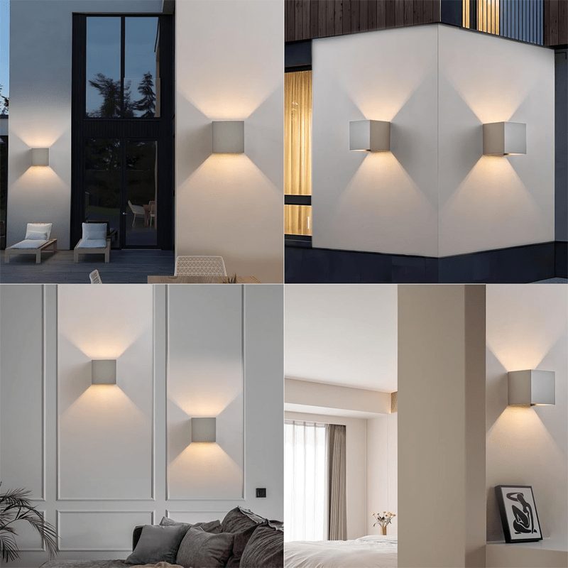 Homefire LED Wandleuchte Innen Wandlampe - Wandbeleuchtung Aussen G9 Aussenlampe Grau Außenlampe Up Down Außenbeleuchtung IP65 Außenwandleuchte 3000K Warmweiß für Hauswand Treppenhaus Garten Flur [Energieklasse F] - Homefire