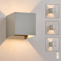 Homefire LED Wandleuchte Innen Wandlampe - Wandbeleuchtung Aussen G9 Aussenlampe Grau Außenlampe Up Down Außenbeleuchtung IP65 Außenwandleuchte 3000K Warmweiß für Hauswand Treppenhaus Garten Flur [Energieklasse F] - Homefire