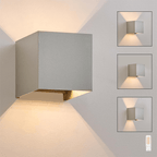 Homefire LED Wandleuchte Innen Wandlampe - Wandbeleuchtung Aussen G9 Aussenlampe Grau Außenlampe Up Down Außenbeleuchtung IP65 Außenwandleuchte 3000K Warmweiß für Hauswand Treppenhaus Garten Flur [Energieklasse F] - Homefire