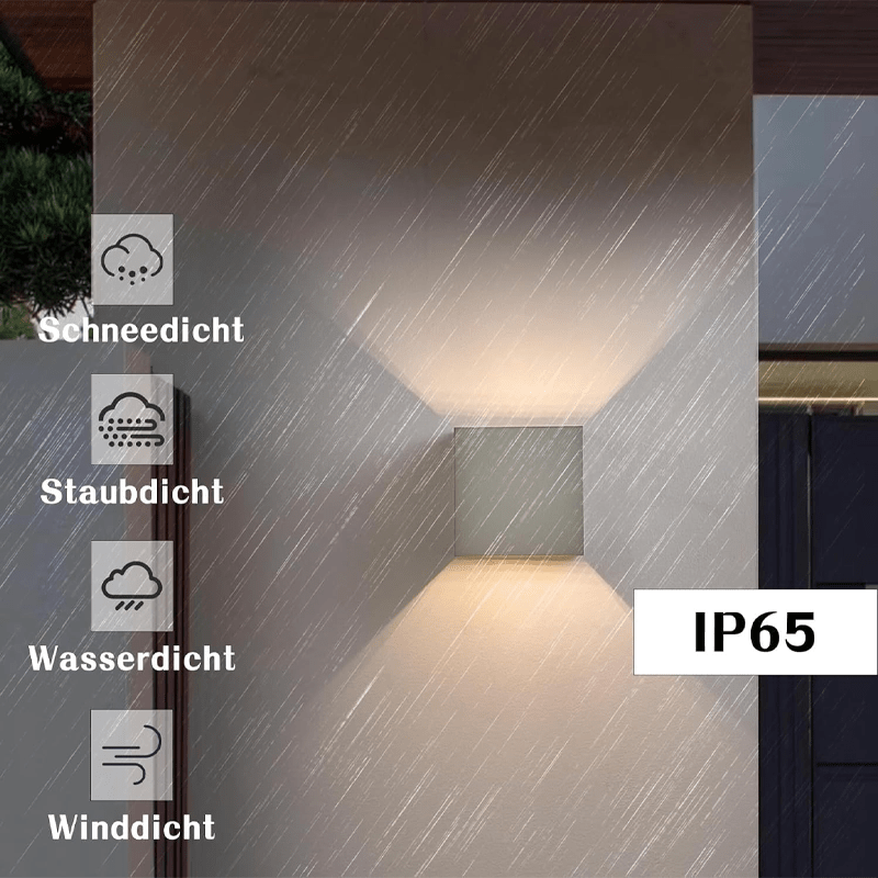 Homefire LED Wandleuchte Innen Wandlampe - Wandbeleuchtung Aussen G9 Aussenlampe Grau Außenlampe Up Down Außenbeleuchtung IP65 Außenwandleuchte 3000K Warmweiß für Hauswand Treppenhaus Garten Flur [Energieklasse F] - Homefire