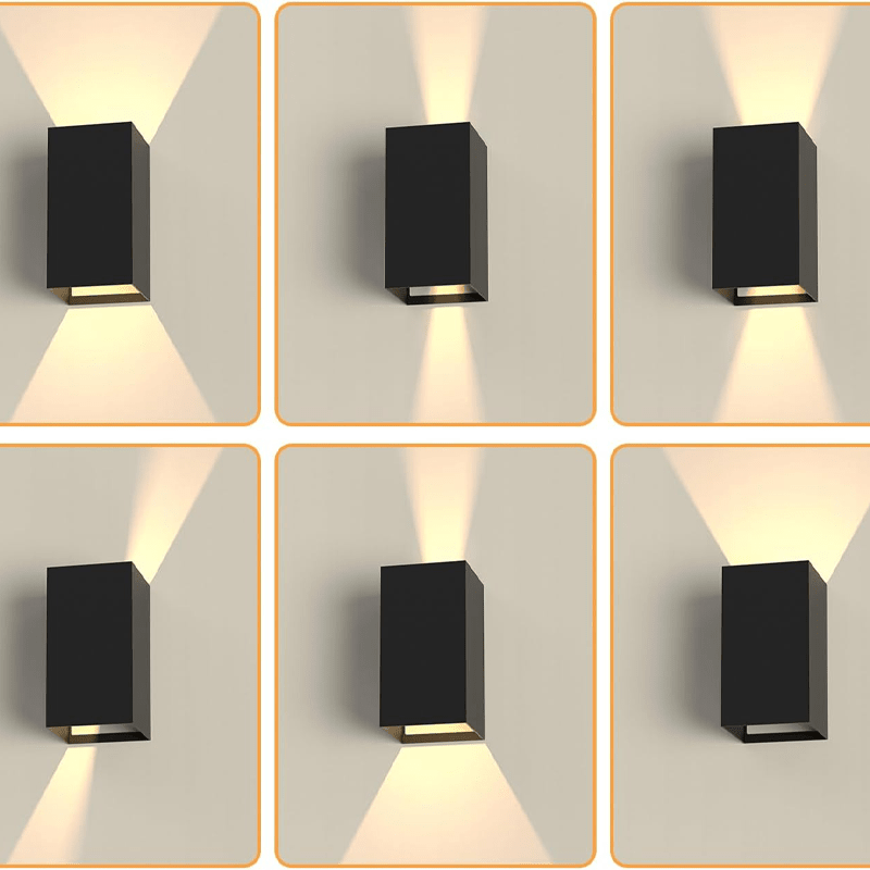 Homefire LED Wandleuchte Innen Wandlampe - Wandbeleuchtung Aussen Schwarz Aussenlampe 5W Außenlampe Up Down Wandstrahler IP65 Außenwandleuchte 3000K Warmweiß für Hauswand Treppenhaus Garten Flur [Energieklasse G] - Homefire