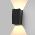 Homefire LED Wandleuchte Innen Wandlampe - Wandbeleuchtung Aussen Schwarz Aussenlampe 5W Außenlampe Up Down Wandstrahler IP65 Außenwandleuchte 3000K Warmweiß für Hauswand Treppenhaus Garten Flur [Energieklasse G] - Homefire