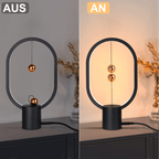 Homefire Nachttischlampe LED Schwarz Tischlampe: Design Heng Balance Lamp Morden Tischleuchte Kleine Deko Magnetlampe mit USB für Wohnzimmer Bedside Schlafzimmer Büro [Energieklasse G] - Homefire