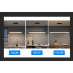 Homefire Pendelleuchte Esstisch Dimmbar Hängelampe: Modern Pendellampe Linear Design Hängeleuchte LED 107 CM mit Fernbedienung Weiß Esszimmerlampe Lang Esstischlampe für Büro Esszimmer Küche [Energieklasse F] - Homefire
