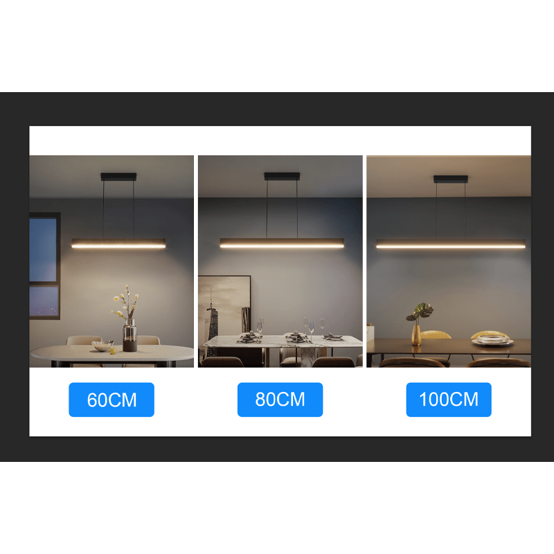 Homefire Pendelleuchte Esstisch Dimmbar Hängelampe: Modern Pendellampe Linear Design Hängeleuchte LED 107 CM mit Fernbedienung Weiß Esszimmerlampe Lang Esstischlampe für Büro Esszimmer Küche [Energieklasse F] - Homefire
