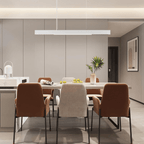 Homefire Pendelleuchte Esstisch Dimmbar Hängelampe: Modern Pendellampe Linear Design Hängeleuchte LED 107 CM mit Fernbedienung Weiß Esszimmerlampe Lang Esstischlampe für Büro Esszimmer Küche [Energieklasse F] - Homefire