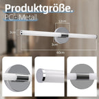 Homefire Spiegellampe Bad Spiegelleuchte LED - 60CM Badezimmer 8W Badleuchte Wand Wasserdicht IP44 Badezimmer Wandlampe Chrom Modern 4000K Neutralweiß Badlampe für Badschrank Hotel Küche - Homefire