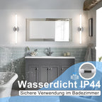 Homefire Spiegellampe Bad Spiegelleuchte LED - 60CM Badezimmer 8W Badleuchte Wand Wasserdicht IP44 Badezimmer Wandlampe Chrom Modern 4000K Neutralweiß Badlampe für Badschrank Hotel Küche - Homefire