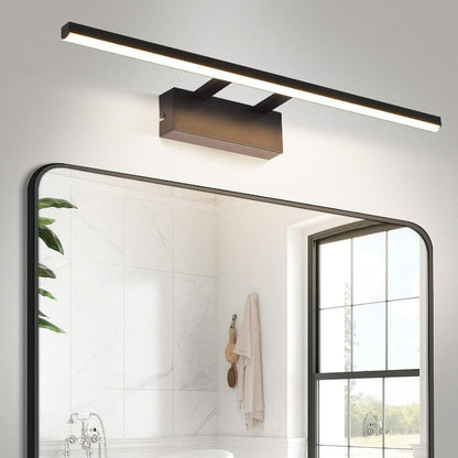 Homefire Spiegellampe LED Spiegelleuchte Bad - 60CM Badezimmer Wandleuchte Schwarz Spiegelleuchten Modern 4000K Neutralweiß Badlampe Flur Wandleuchte für Büro Küche Spiegelschrank [Energieklasse F] - Homefire
