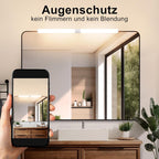 Homefire Spiegellampe LED Spiegelleuchte Bad - Badezimmer Spiegel Beleuchtung Klemmbar 60CM Badleuchte Wasserdicht IP44 Badlampe Modern Neutralweiß 4000K Weiß für Badschrank Spiegelschrank - Homefire