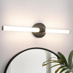 Homefire Spiegelleuchte LED Bad Schwarz - Spiegellampe Badezimmer 60CM Badleuchte Wand 8W Wasserdicht IP44 Wandleuchte Modern Neutralweiß 4000K Wandlampe Schwarz für Flur Schlafzimmer Büro - Homefire