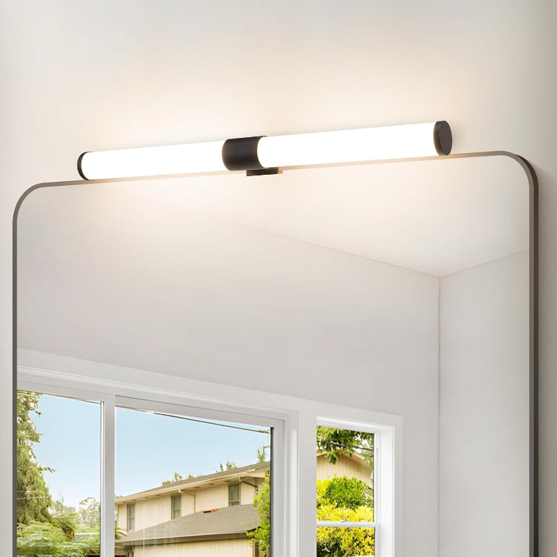 Homefire Spiegelleuchte LED Bad Schwarz - Spiegellampe Badezimmer 60CM Badleuchte Wand 8W Wasserdicht IP44 Wandleuchte Modern Neutralweiß 4000K Wandlampe Schwarz für Flur Schlafzimmer Büro - Homefire
