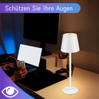 Homefire Tischlampe Kabellos LED Tischleuchte Akku - Outdoor Nachttischlampe RGB Touch Dimmbar Schreibtischlampe IP54 Bettlampe Tisch USB Nachttischleuchte Schlafzimmer Aufladbar Weiß für Schreibtisch [Energieklasse D] - Homefire