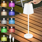 Homefire Tischlampe Kabellos LED Tischleuchte Akku - Outdoor Nachttischlampe RGB Touch Dimmbar Schreibtischlampe IP54 Bettlampe Tisch USB Nachttischleuchte Schlafzimmer Aufladbar Weiß für Schreibtisch [Energieklasse D] - Homefire