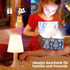 Homefire Tischleuchte Wohnzimmer Nachttischlampe mit Kabel - Tischlampe 2er Set Kleine Lampe E14 Tischlampen Moderne Landhausstil für Esstisch Schlafzimmer Khaki - Ohne Leuchtmittel - Homefire
