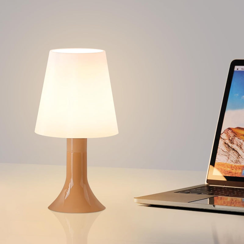 Homefire Tischleuchte Wohnzimmer Nachttischlampe mit Kabel - Tischlampe 2er Set Kleine Lampe E14 Tischlampen Moderne Landhausstil für Esstisch Schlafzimmer Khaki - Ohne Leuchtmittel - Homefire