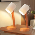 Homefire Tischleuchte Wohnzimmer Nachttischlampe mit Kabel - Tischlampe 2er Set Kleine Orange Lampe E14 Tischlampen Moderne Landhausstil für Esstisch Schlafzimmer - Ohne Leuchtmittel - Homefire