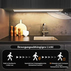 Homefire Unterbauleuchte Küche Led mit Bewegungsmelder - Schrankbeleuchtung Kabellos Dimmbar 3 Farben Schrankleuchte USB 1500mAh*Akku Aufladbar Treppenlicht für Schlafzimmer Flur - Homefire