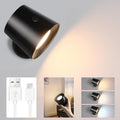 Homefire Wandlampe LED Wandleuchte Innen: Wandlampe mit akku ohne Stromanschluss mit Touch Dimmbar 360° drehbar Leselampe Weiße Kabellose Wandlicht ohne bohren für Schlafzimmer Flur [Energieklasse G] - Homefire