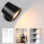 Homefire Wandlampe LED Wandleuchte Innen: Wandlampe mit akku ohne Stromanschluss mit Touch Dimmbar 360° drehbar Leselampe Weiße Kabellose Wandlicht ohne bohren für Schlafzimmer Flur [Energieklasse G] - Homefire