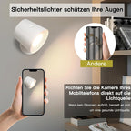 Homefire Wandlampe LED Wandleuchte Innen: Wandlampe mit akku ohne Stromanschluss mit Touch Dimmbar 360° drehbar Leselampe Weiße Kabellose Wandlicht ohne bohren für Schlafzimmer Flur [Energieklasse G] - Homefire