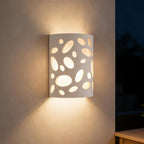Homefire Wandleuchte Innen Wandlampe Flur - Up and Down Leuchten Modern Design Wandleuchten E14 Flurlampe Weiß Gipsleuchte Treppenhaus Wandlicht für Wohnzimmer Küche - Ohne Leuchtmittel - Homefire