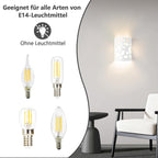 Homefire Wandleuchte Innen Wandlampe Flur - Up and Down Leuchten Modern Design Wandleuchten E14 Flurlampe Weiß Gipsleuchte Treppenhaus Wandlicht für Wohnzimmer Küche - Ohne Leuchtmittel - Homefire