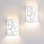 Homefire Wandleuchte Innen Wandlampe Flur - Up and Down Leuchten Modern Design Wandleuchten E14 Flurlampe Weiß Gipsleuchte Treppenhaus Wandlicht für Wohnzimmer Küche - Ohne Leuchtmittel - Homefire